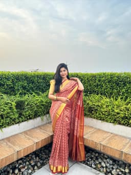Silk Orange Saree